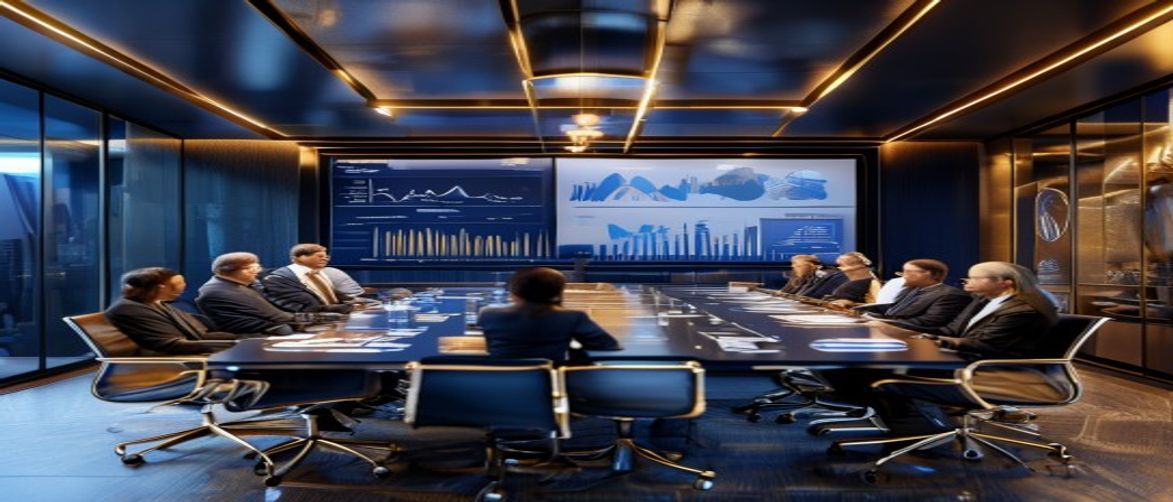 Executive team in a strategic business review session